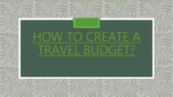 Make Travel Budget