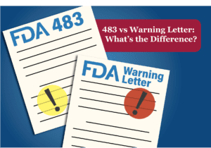 FDA Form 483 Warning Letter