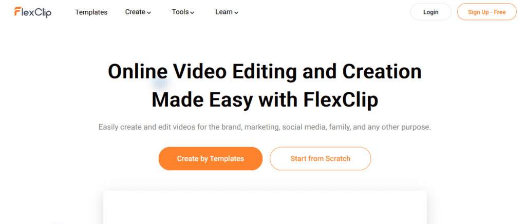 Flexclip online free video editing website