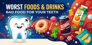 unhealthy foods for teeth